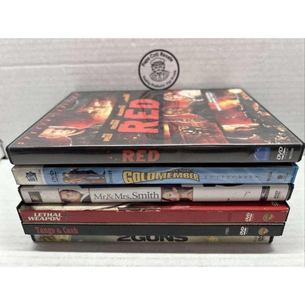 6 Movie DVD Bundle - Action/Comedy - Goldmember, Lethal Weapon 4, Tango & Cash..